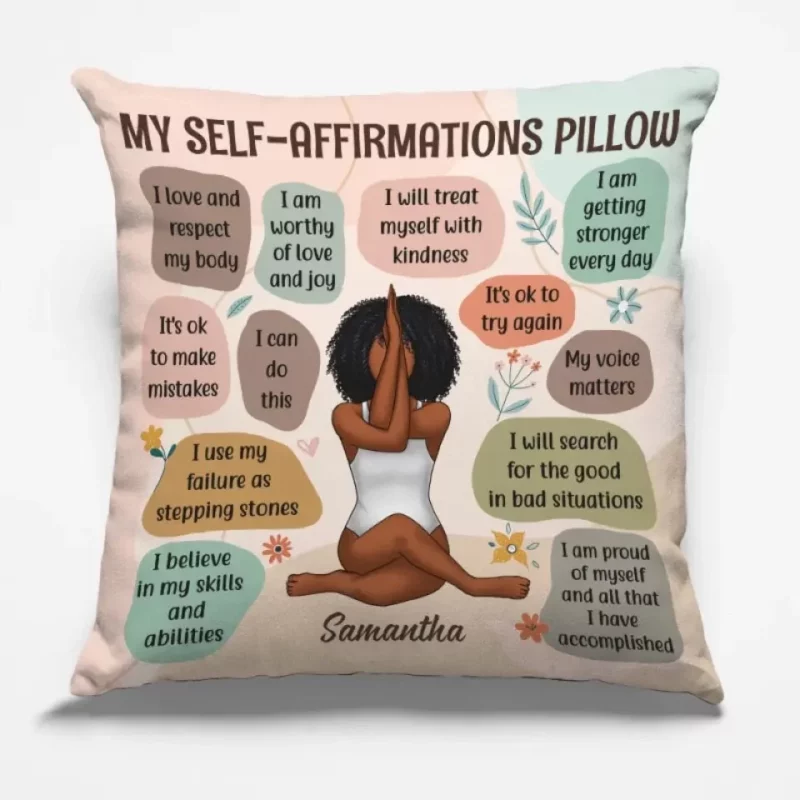 My Daily Self-Affirmations - Yoga Personalized Custom Pillow - Gift For Yoga Lovers