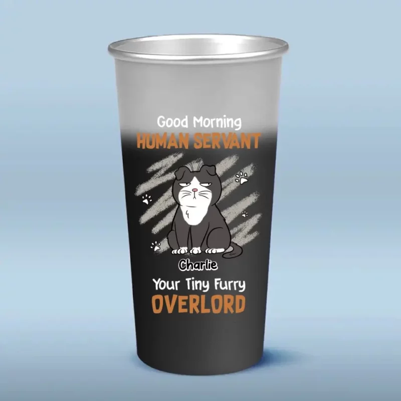 Thank You For Your Daily Snacks - Cat Personalized Custom Aluminum Changing Color Cup - Gift For Pet Owners, Pet Lovers