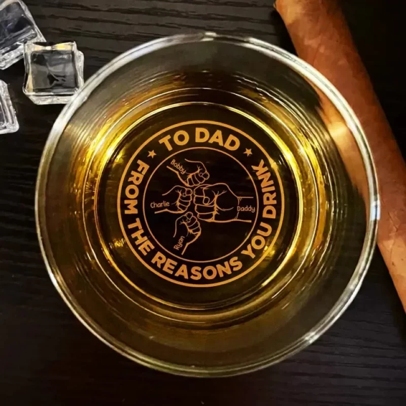 What Dad Really Wants Is A Nap - Family Personalized Custom Whiskey Glass - Father's Day, Gift For Dad, Grandpa