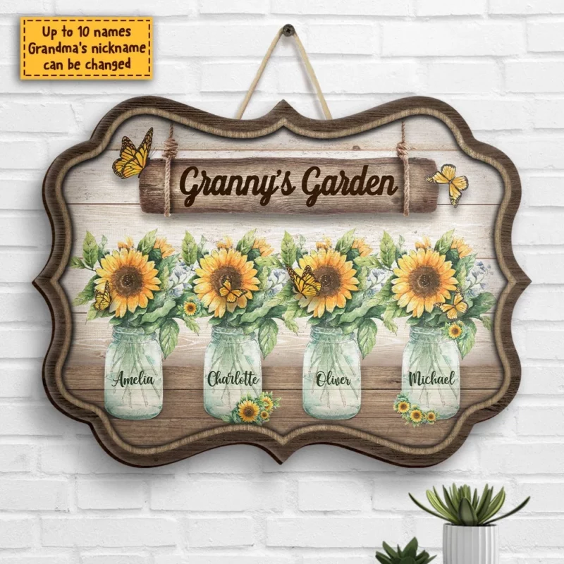 A Garden Full of Sunshine - Custom Shaped Wood Decor - Mother's Day, Gift For Mom, Grandma - Image 3