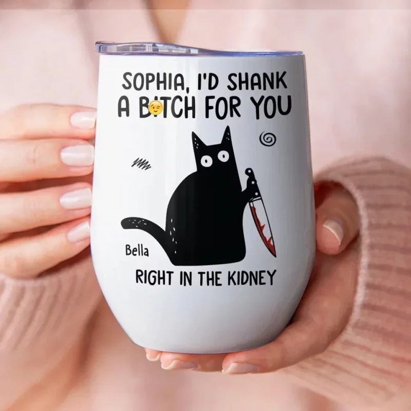 Cut to the Bone, But I Endure - Friend Personalized Wine Tumbler - Perfect Christmas Presents for Loved Ones and Work Buddies