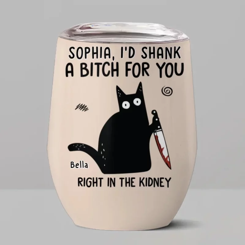 Cut to the Bone, But I Endure - Friend Personalized Wine Tumbler - Perfect Christmas Presents for Loved Ones and Work Buddies - Image 2