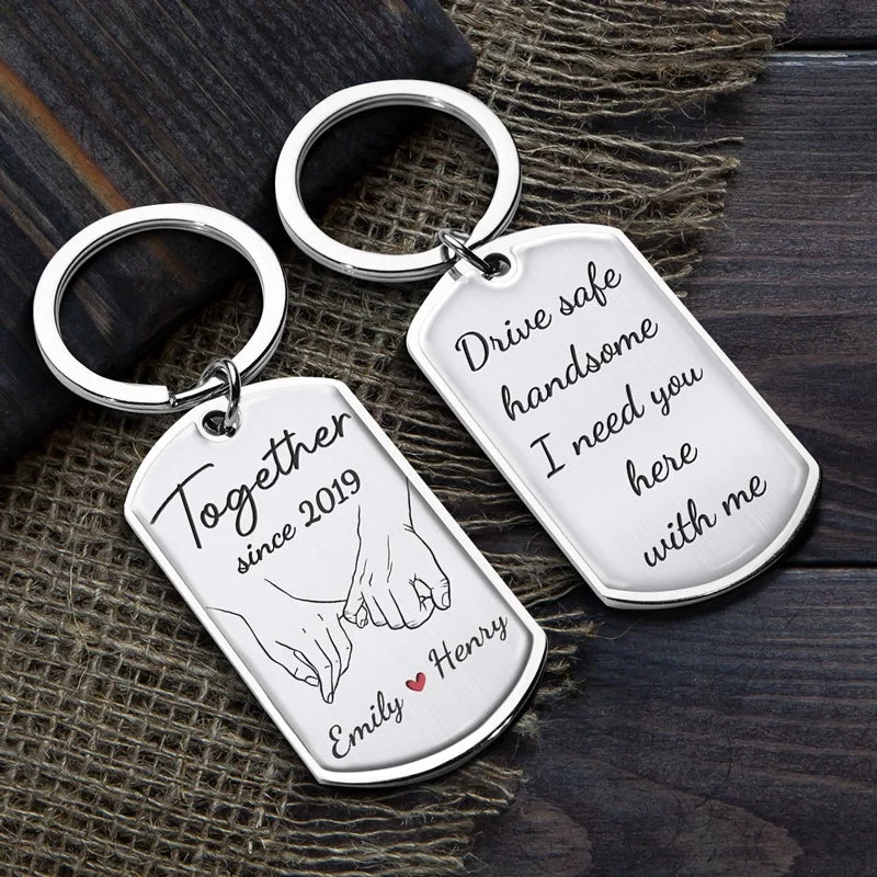 Forever Belonging to You - Couple Personalized Custom Keychain - Gift For Husband Wife, Anniversary - Image 3
