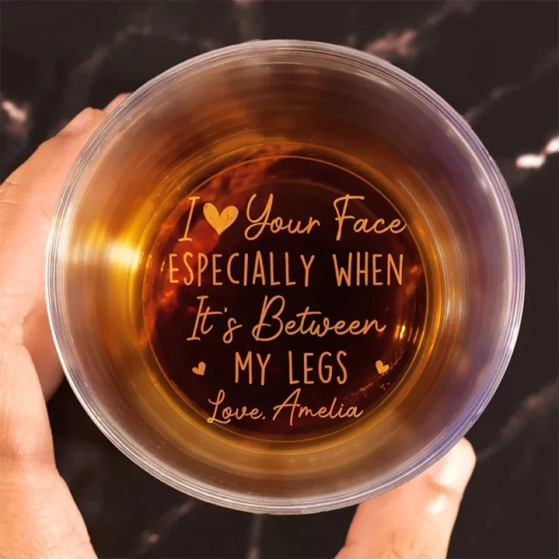 You're My Favorite Person to Bother Forever - Engraved Whiskey Glass for Couple - Anniversary Gift for Husband and Wife