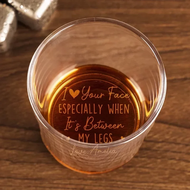 You're My Favorite Person to Bother Forever - Engraved Whiskey Glass for Couple - Anniversary Gift for Husband and Wife - Image 3