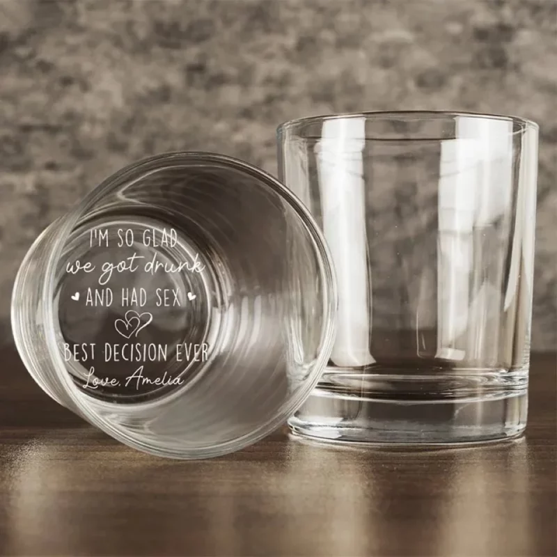 You're My Favorite Person to Bother Forever - Engraved Whiskey Glass for Couple - Anniversary Gift for Husband and Wife - Image 5