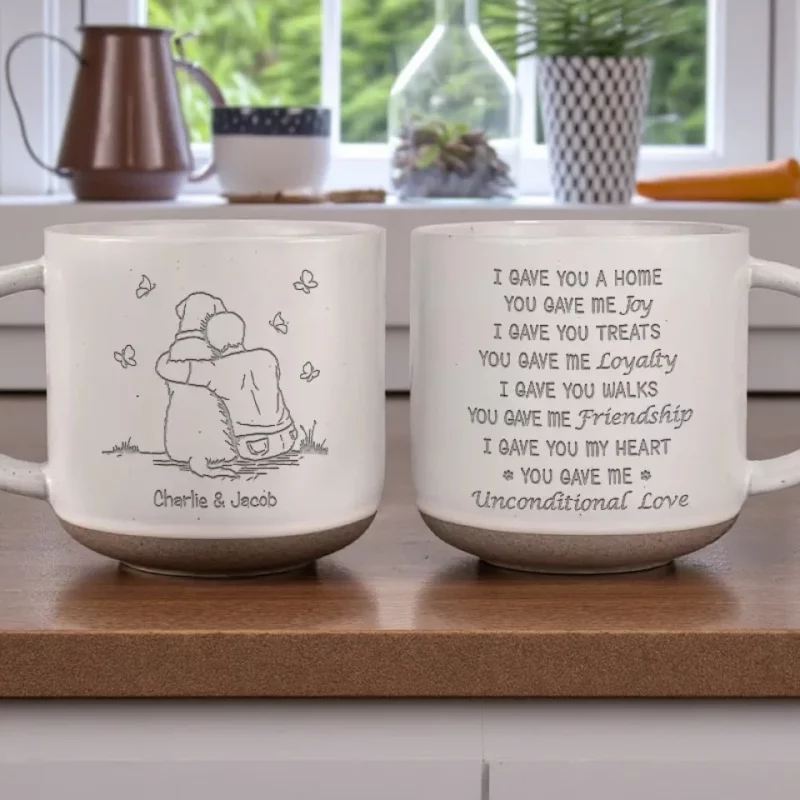 Forever Grateful for Your Love - Memorial Personalized  Pottery Mug - Thoughtful Remembrance Gift for Pet Owners, Pet Lovers