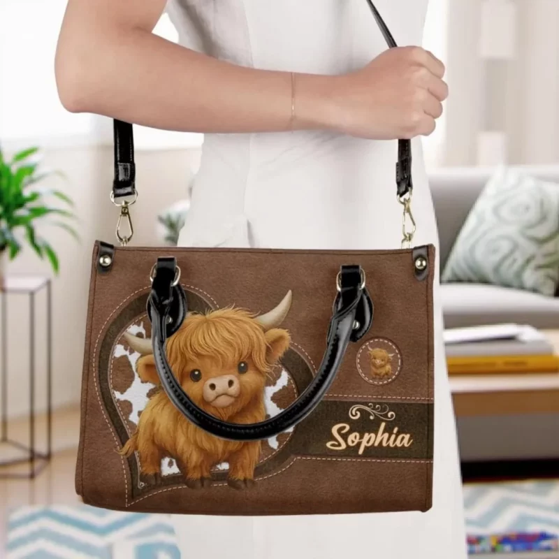 The Warm Strength of a Mother’s Embrace - Family Custom Leather Handbag - Thoughtful Gifts for Mom and Grandma - Image 4