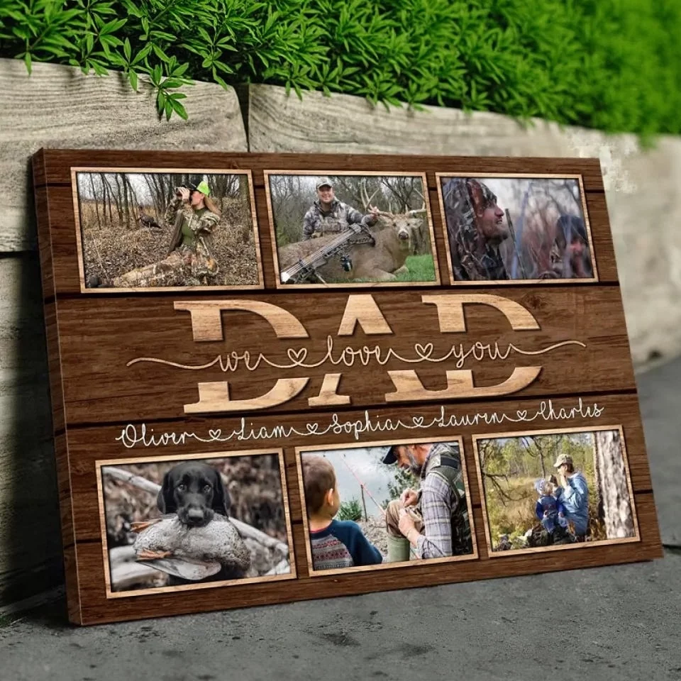 Custom Photo My Love for You Is Forever - Vertical Canvas Print with Personalized Family Details - Perfect Gift for Dad, Fathers Day or Birthday