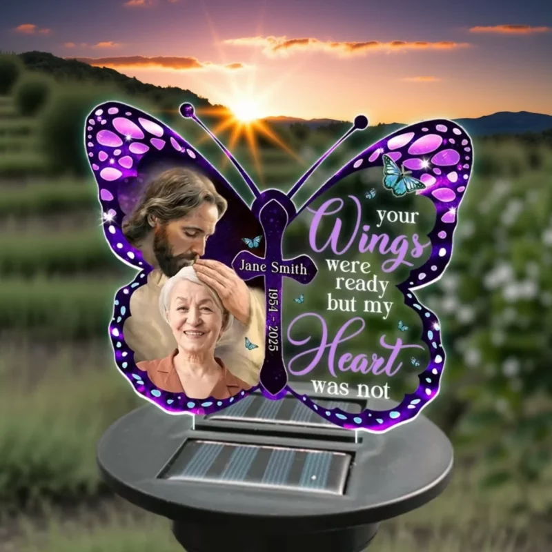 Custom Photo Part of Our Soul - Customized Solar Memorial Light for Garden - Memorial Gift, Sympathy Gift - Image 3