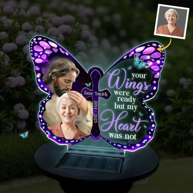 Custom Photo Part of Our Soul - Customized Solar Memorial Light for Garden - Memorial Gift, Sympathy Gift