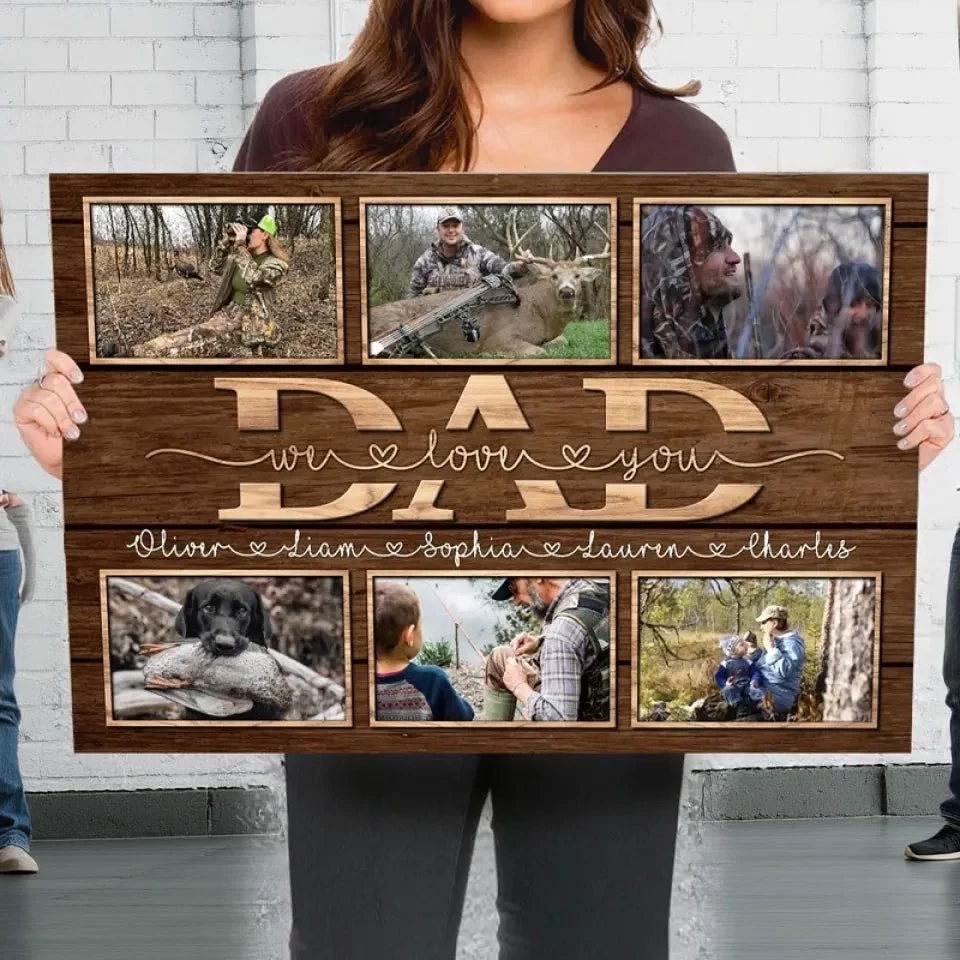 Custom Photo My Love for You Is Forever - Vertical Canvas Print with Personalized Family Details - Perfect Gift for Dad, Fathers Day or Birthday - Image 3