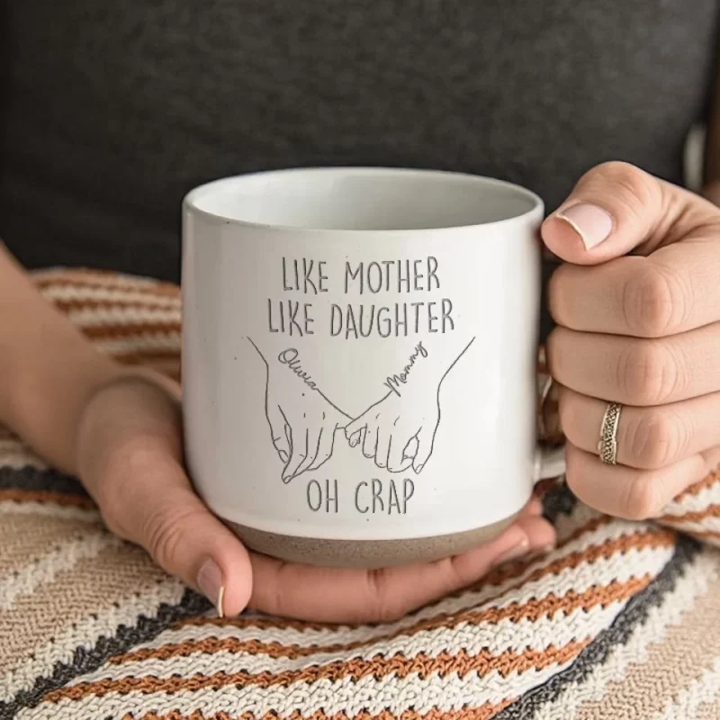 Mom Life, Daughter Style - Family Personalized  Mug - Mother's Day, Gift For Mom, Daughter, Grandma - Image 2