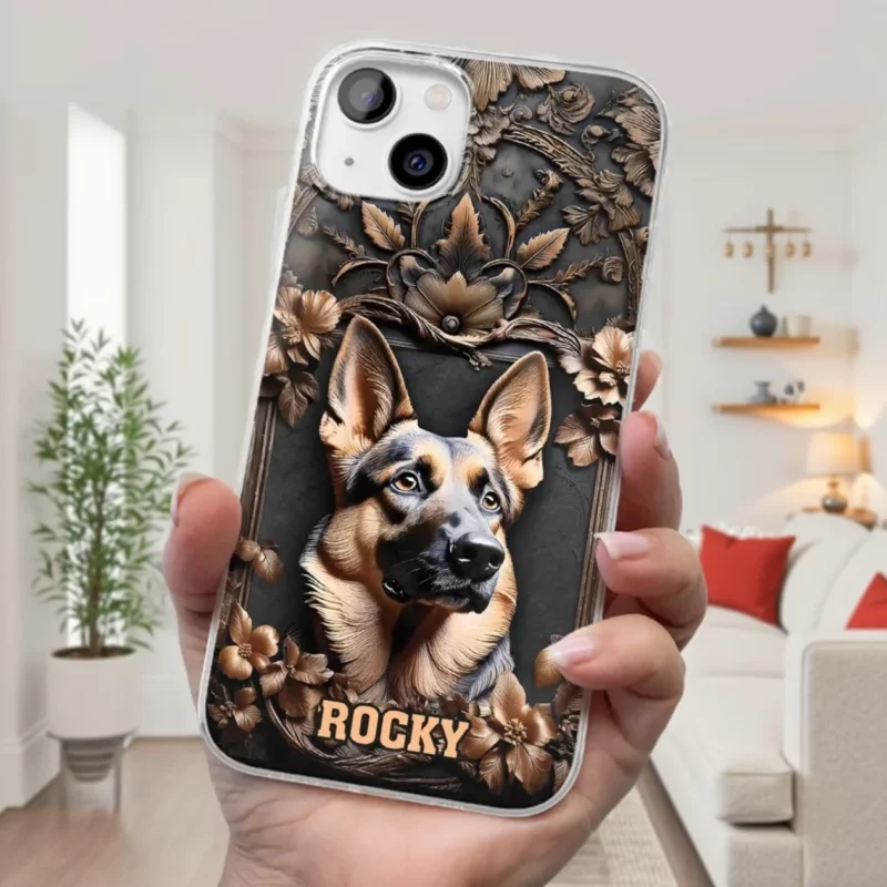 A True Companion for Life - Custom 3D Puffy Dog Print Clear Phone Case - Great Gift Idea for Animal Lovers - Image 3