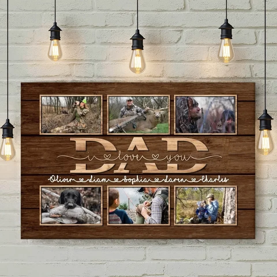 Custom Photo My Love for You Is Forever - Vertical Canvas Print with Personalized Family Details - Perfect Gift for Dad, Fathers Day or Birthday - Image 2
