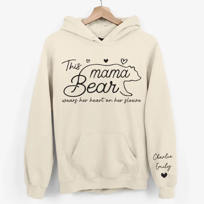 A Mama Bear Full of Love - Customizable Unisex Sweatshirt for Family with Sleeve Design- Ideal Gift for Mom, Grandma, Mother's Day - Image 9