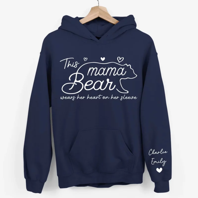 A Mama Bear Full of Love - Customizable Unisex Sweatshirt for Family with Sleeve Design- Ideal Gift for Mom, Grandma, Mother's Day - Image 10