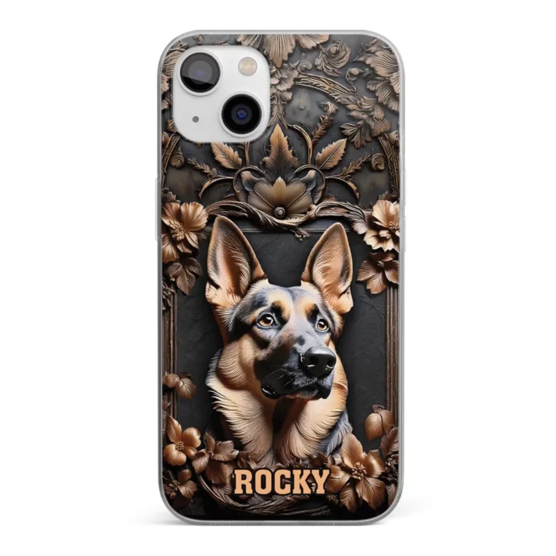A True Companion for Life - Custom 3D Puffy Dog Print Clear Phone Case - Great Gift Idea for Animal Lovers