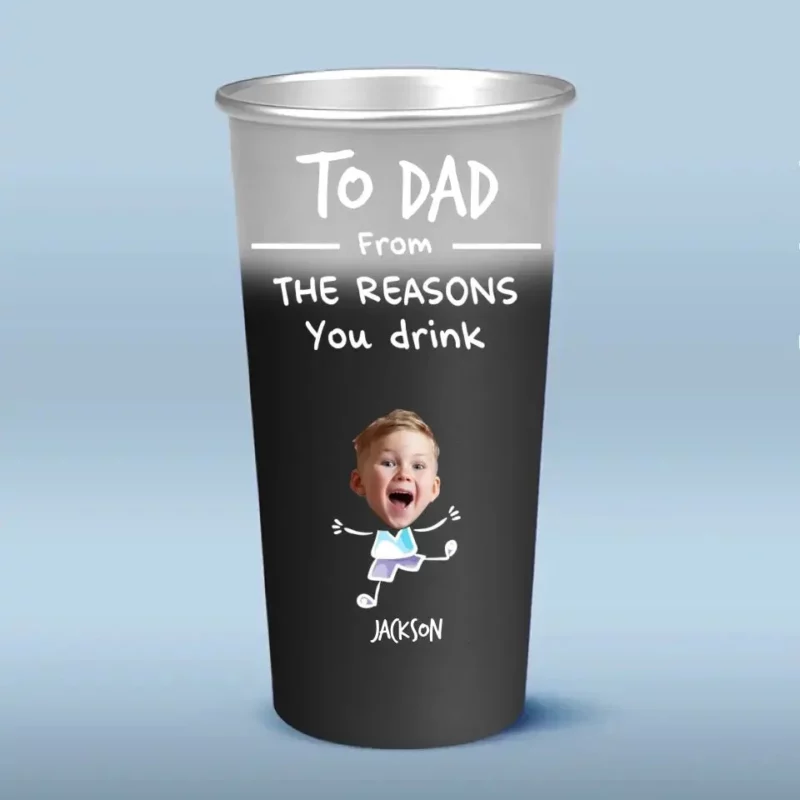 Custom Photo Sorry in Advance for Our Kid - Changing Color Cup with Custom Family Design - Father's Day, Thoughtful Gift Idea for Dad, Grandpa - Image 2