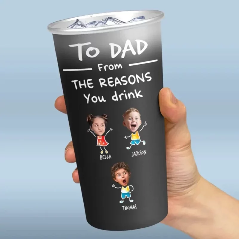 Custom Photo Sorry in Advance for Our Kid - Changing Color Cup with Custom Family Design - Father's Day, Thoughtful Gift Idea for Dad, Grandpa - Image 3