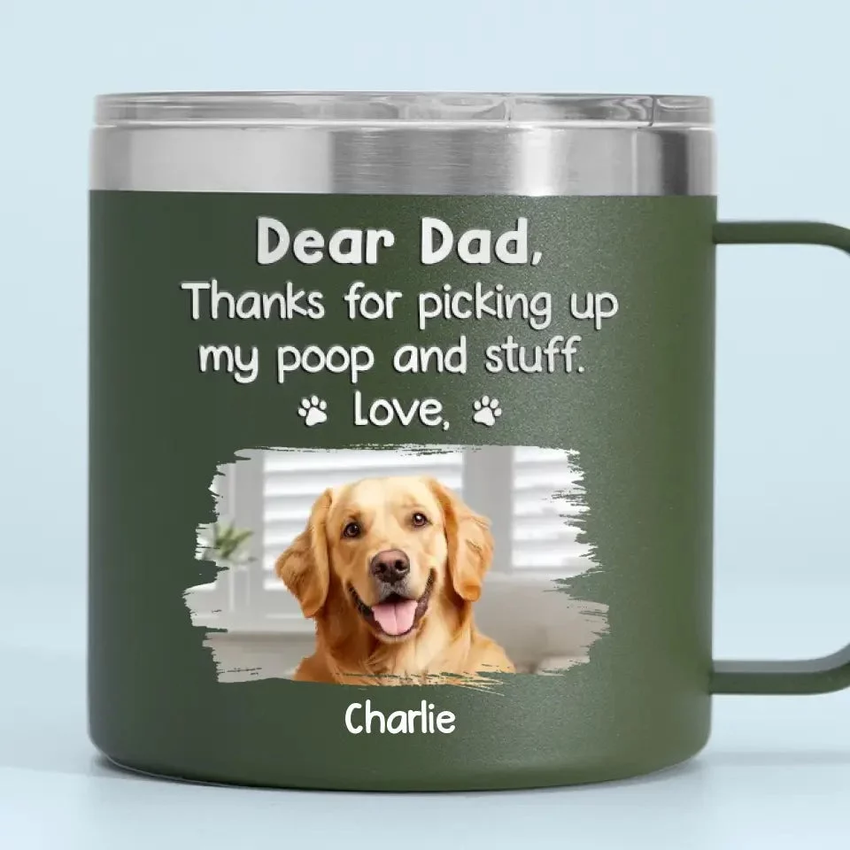 Custom Photo Thanks a Bunch for Getting My Stuff - Personalized Cat Design 14oz Stainless Steel Tumbler with Handle - Gift Ideas for Owners and Lovers of Pets - Image 7