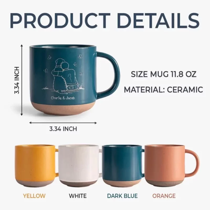 Forever Grateful for Your Love - Memorial Personalized  Pottery Mug - Thoughtful Remembrance Gift for Pet Owners, Pet Lovers - Image 5