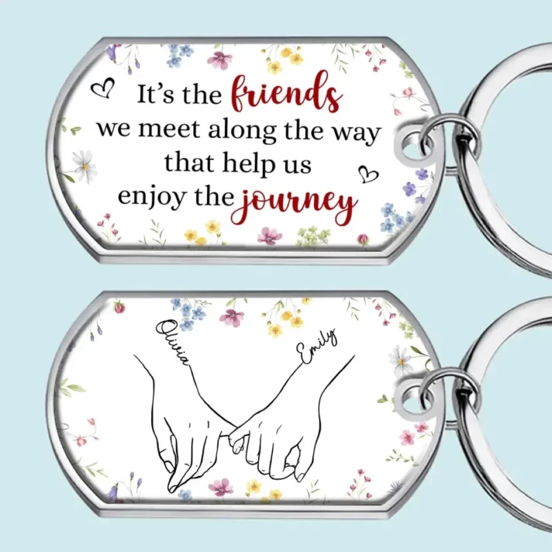 Good Times with My Girls - Bestie Personalized Custom Keychain - Gift For Best Friend, Bestie - Image 2