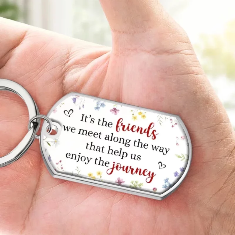 Good Times with My Girls - Bestie Personalized Custom Keychain - Gift For Best Friend, Bestie - Image 3