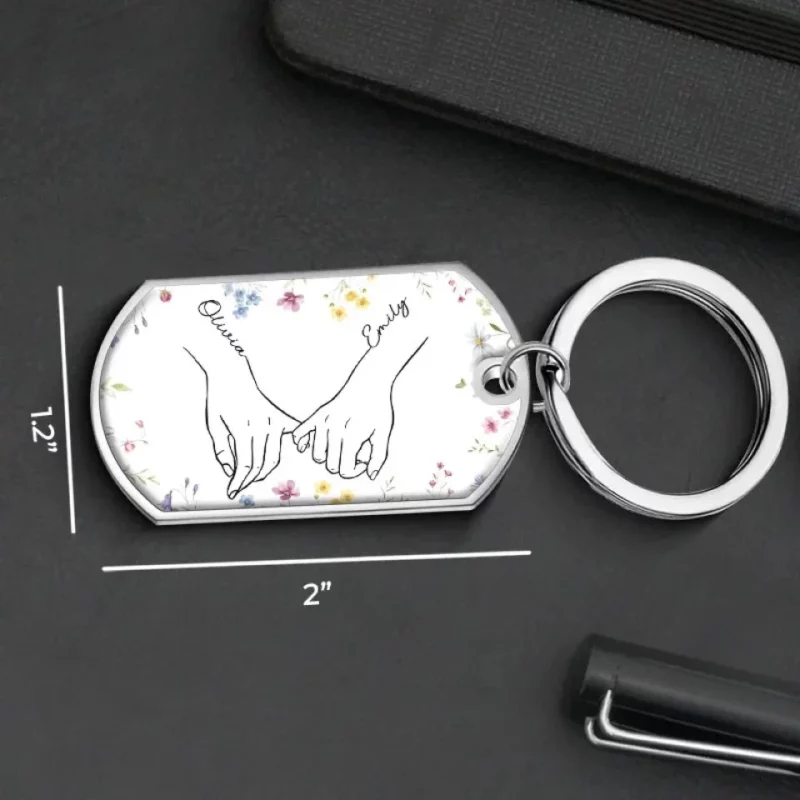 Good Times with My Girls - Bestie Personalized Custom Keychain - Gift For Best Friend, Bestie - Image 5