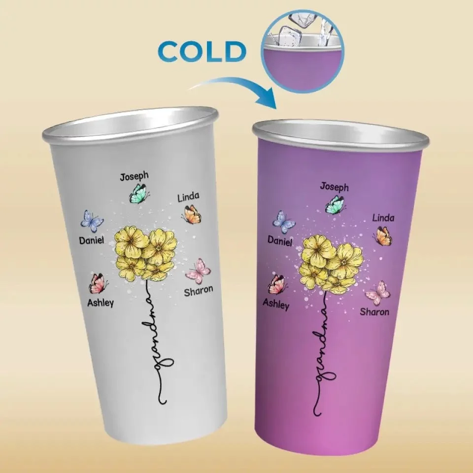 Grandma’s Love Warms the Heart - Changing Color Cup with Custom Family Design - Mother's Day, Thoughtful Gift Idea for Mom or Grandma - Image 4