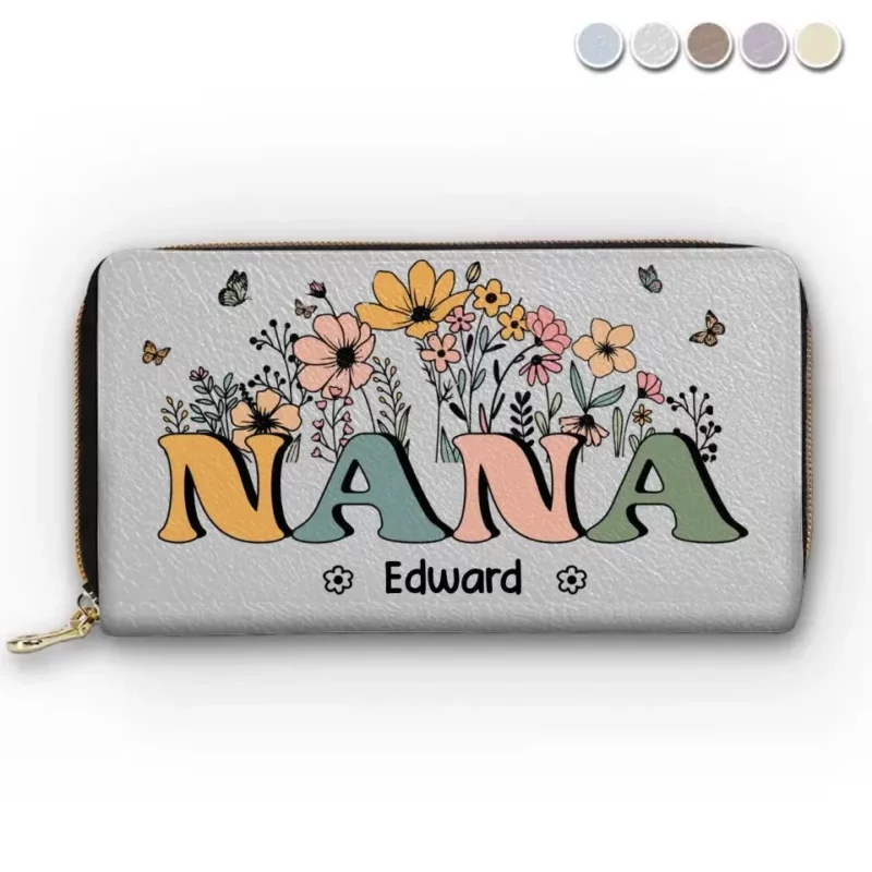 The Strength Behind Me: My Mother - Customizable Family Leather Long Wallet - Heartfelt Mother's Day Gifts for Mom and Grandma - Image 2