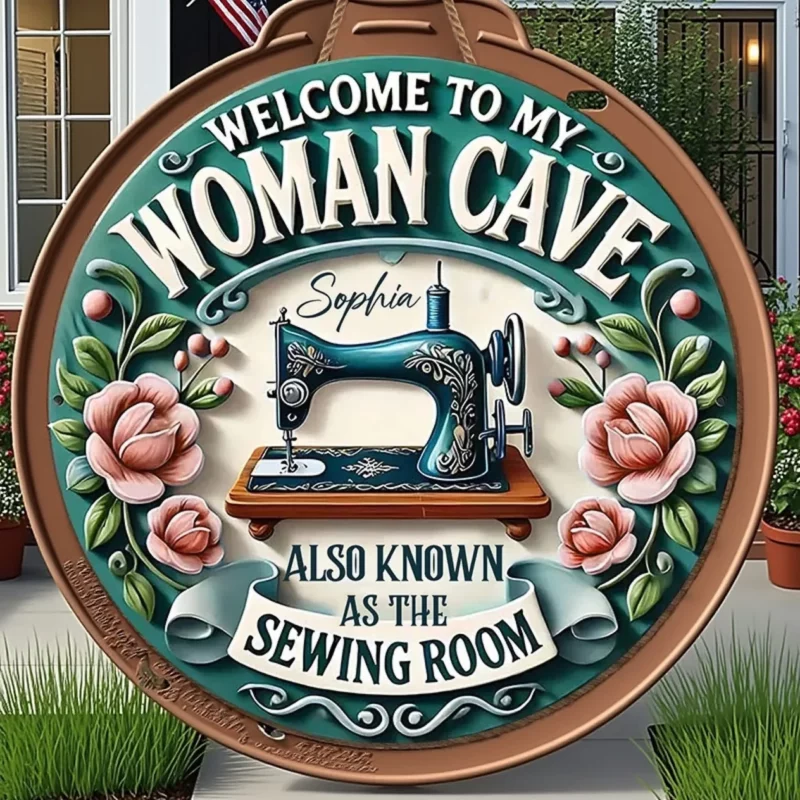Where Every Stitch Tells a Story - Family Wooden Sign with Unique Shape - A Warm Welcome Gift for Friends, Siblings, or Family - Image 3