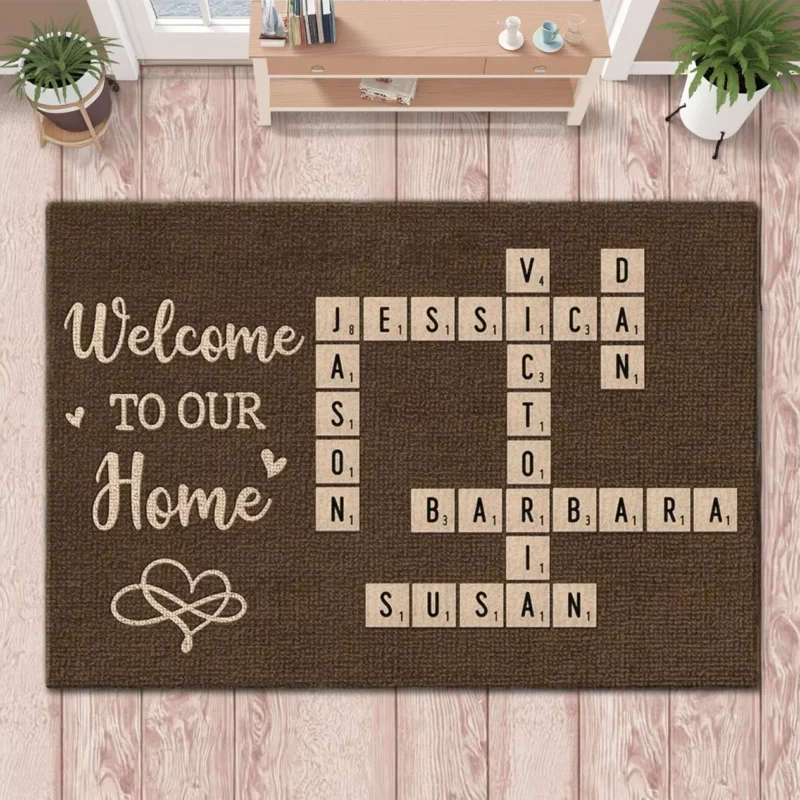 Home Is Where Comfort Lives - Custom Family Decorative Mat for Your Home - Perfect Housewarming Gift for Family Members