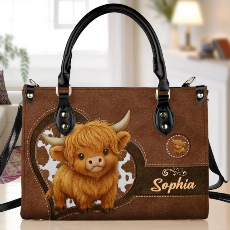 The Warm Strength of a Mother’s Embrace - Family Custom Leather Handbag - Thoughtful Gifts for Mom and Grandma