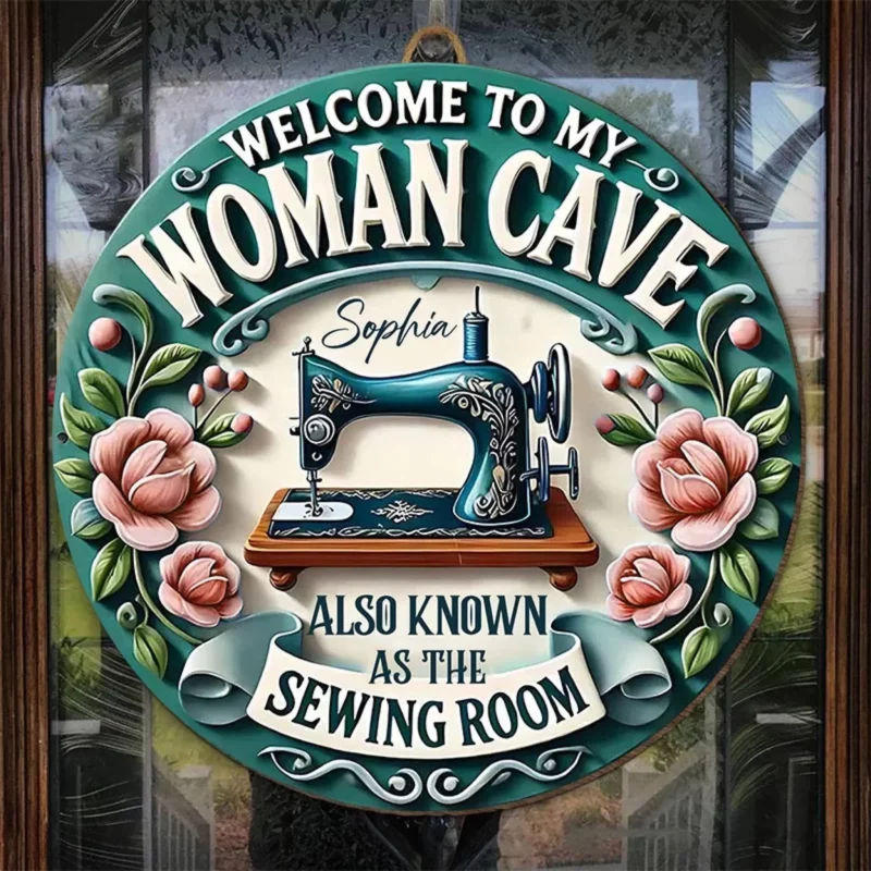 Where Every Stitch Tells a Story - Family Wooden Sign with Unique Shape - A Warm Welcome Gift for Friends, Siblings, or Family - Image 4