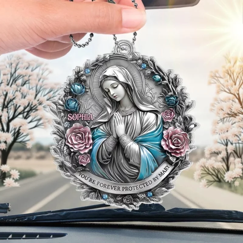 Stay with Me in Stillness - Custom Acrylic Car Ornament – Personalized Family Design - Gift For Family Members - Image 3