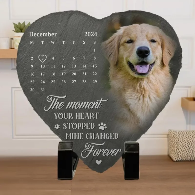 Custom Photo A Love That Knows No End - Custom Engraved Memorial Stone - Gift For Pet Owners, Pet Lovers - Image 3