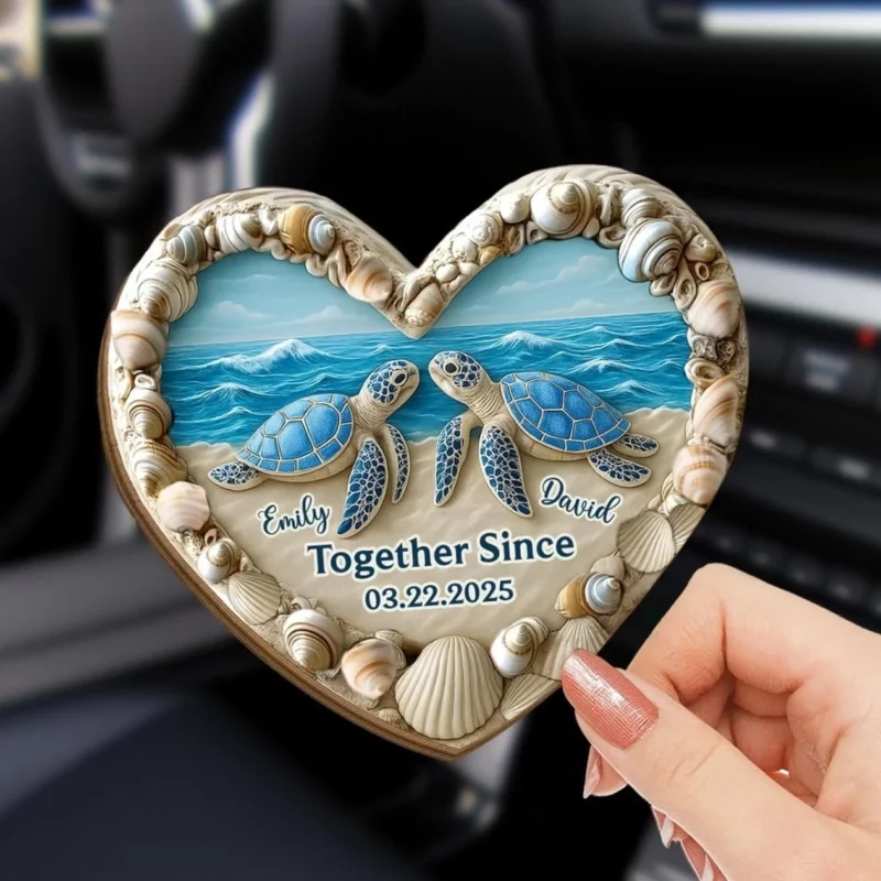 Wild Hearts, Free Souls - Customized Couple Car Visor Clip - Anniversary, Gift For Couple, Husband , Wife - Image 3