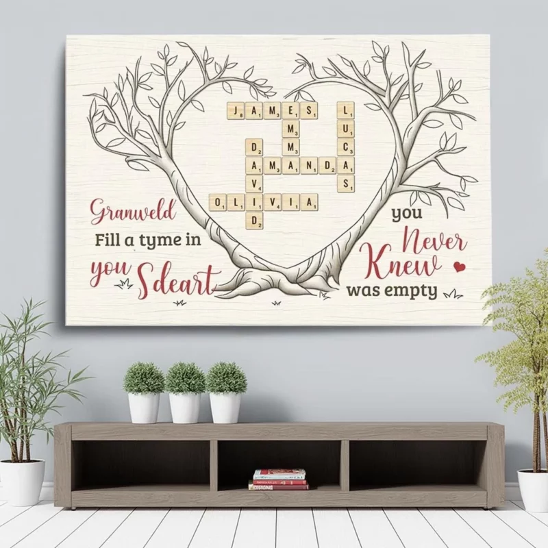 Grandchildren Fill Life With Laughter and Love - Custom Horizontal Canvas for Your Family - Perfect Gift for Grandma, Grandpa, Grandkid - Image 6