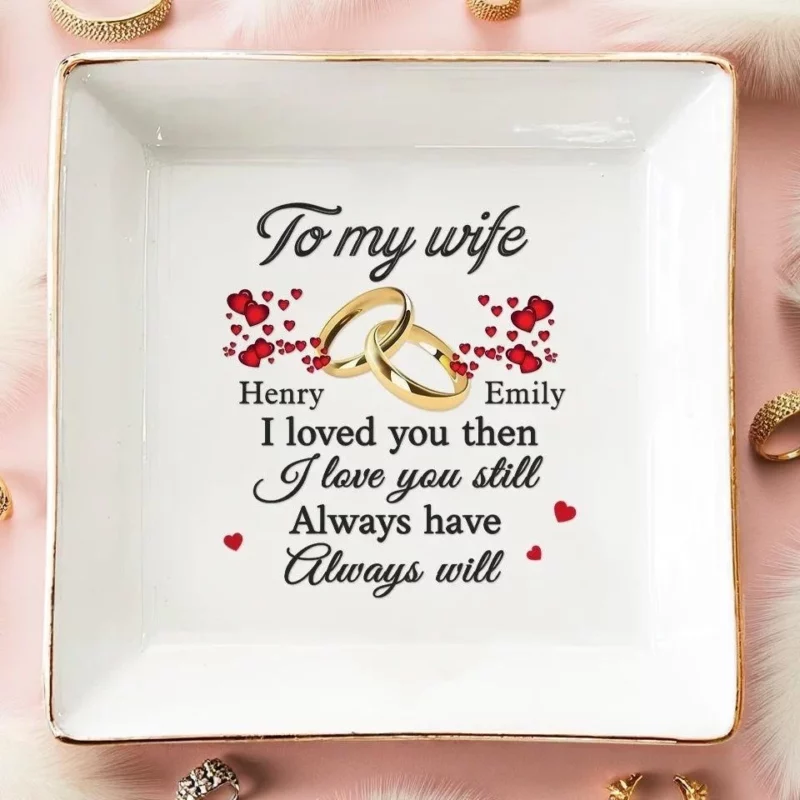 Cheers to Another Amazing Year! - Customized Jewelry Dish for Couple - Romantic Gift Idea for Married Couples, Anniversary