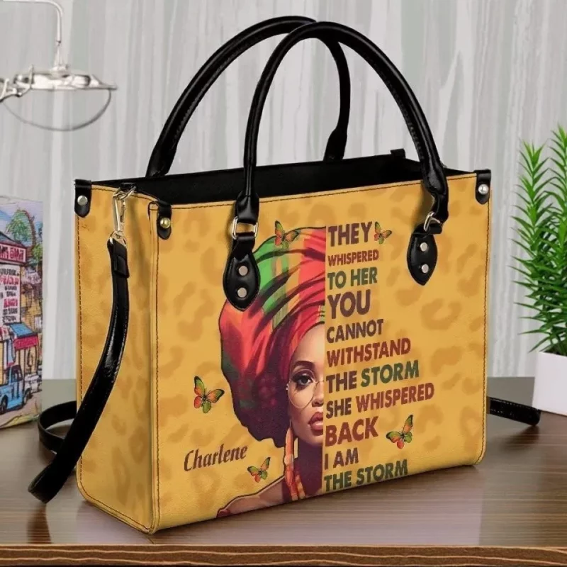 I Am the Hurricane - Bestie Custom Leather Handbag - Thoughtful Gifts for BFF, Sisters - Image 3