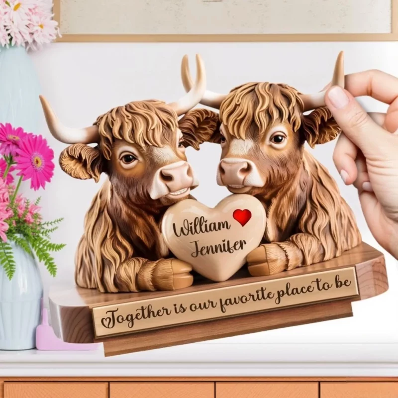 Anywhere With You Feels Like Home - Custom 2-Layered Wooden Plaque for Couples with Flat Display Stand - Perfect for Housewarming, Anniversaries, Husband & Wife - Image 4