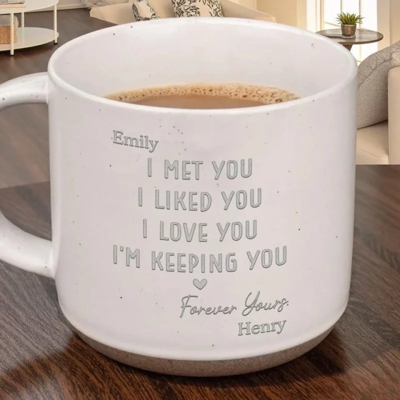 Chosen by Love, Meant to Be - Couple Personalized  Mug - Timeless Anniversary Surprise for Your Partner