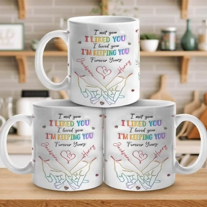Love Sees the Soul, Not Gender - Custom 3D Inflated Effect Printed Mug for Couple - Perfect Anniversary Gift for Couples, Husband, Wife, LGBTQ+ - Image 4
