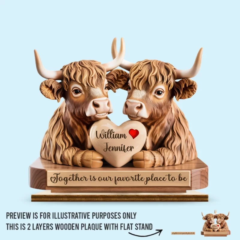 Anywhere With You Feels Like Home - Custom 2-Layered Wooden Plaque for Couples with Flat Display Stand - Perfect for Housewarming, Anniversaries, Husband & Wife - Image 2