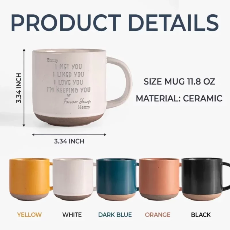 Chosen by Love, Meant to Be - Couple Personalized  Mug - Timeless Anniversary Surprise for Your Partner - Image 9