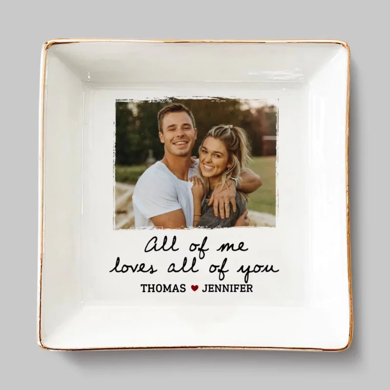 Custom Photo Together, We Rise - Customized Jewelry Dish for Couple - Romantic Gift Idea for Married Couples, Anniversary - Image 2