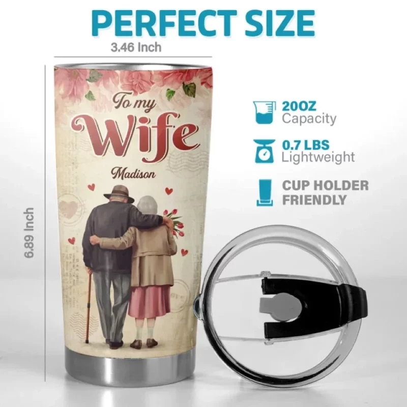 Destined to Be, Forever You and Me - Couple Personalized Standard Tumbler - Anniversary, Gift For Couple, Husband, Wife - Image 4