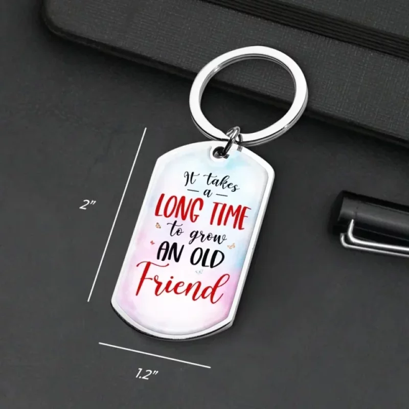 Growing Side by Side - Bestie Personalized Custom Keychain - Gift For Best Friend, Bestie - Image 5