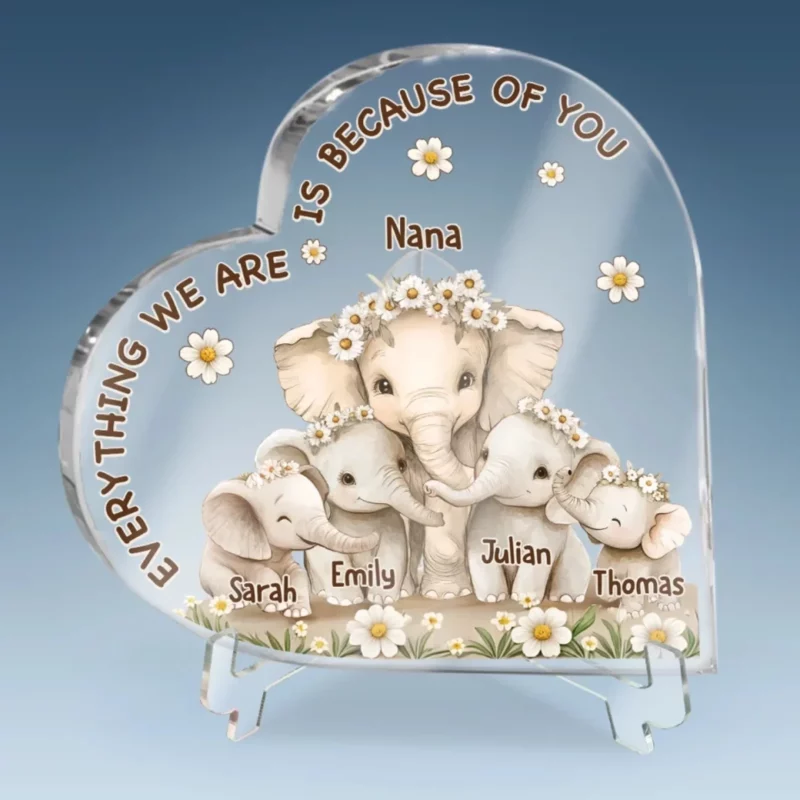 Her Love Lives On - Personalized Acrylic Plaque - Mother's Day, Gift For Mom, Grandma - Image 3